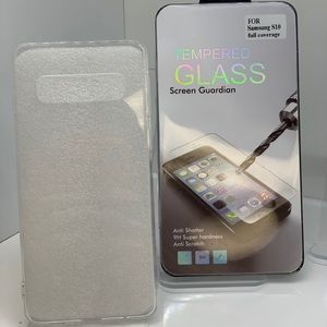 Samsung S10 Clear Case and a Screen Protector